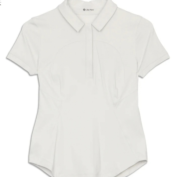 Lululemon White Quick-Drying Short Sleeve Polo Size 12 - Picture 2 of 11